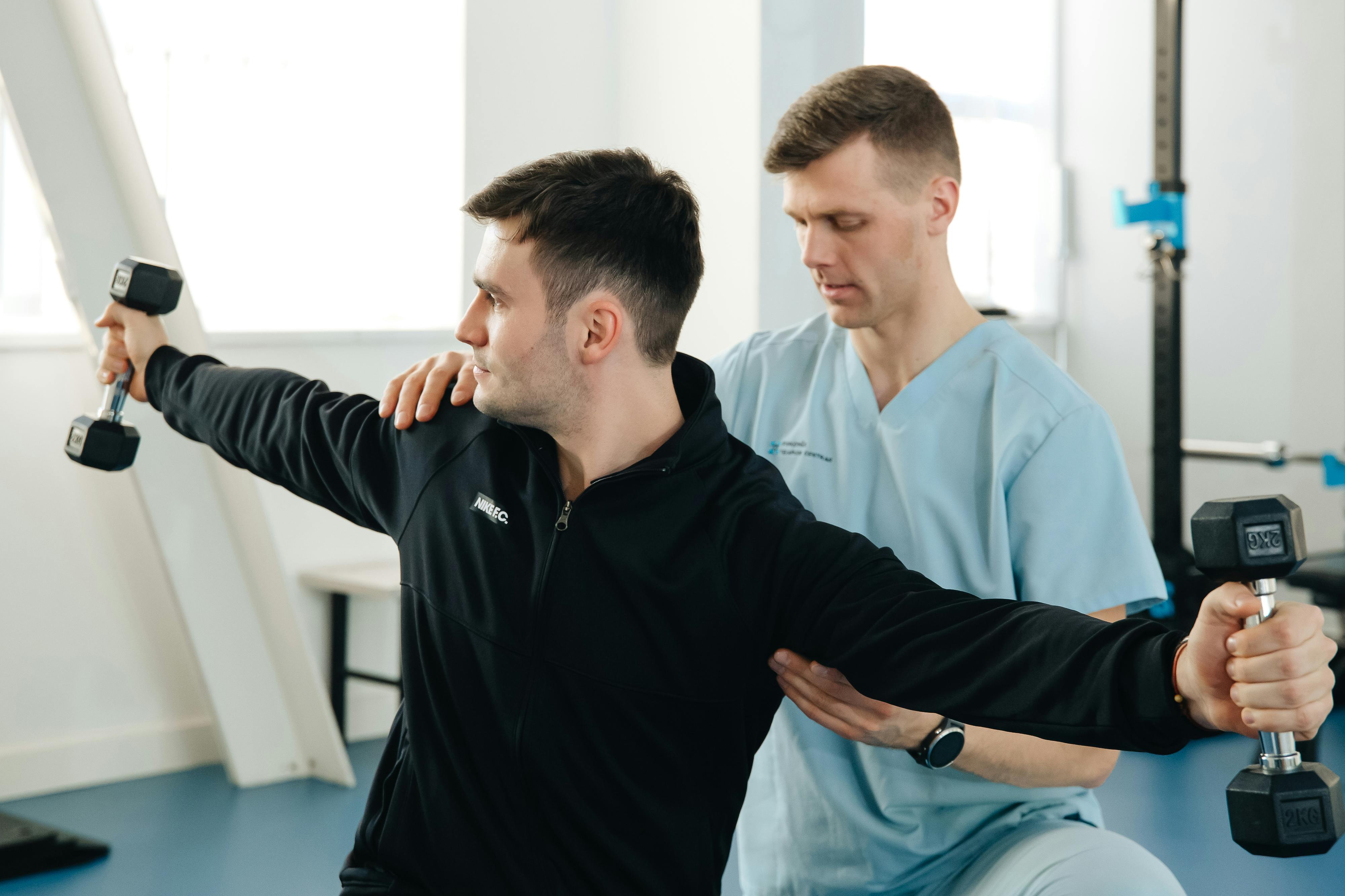 Athlete rehabilitation session